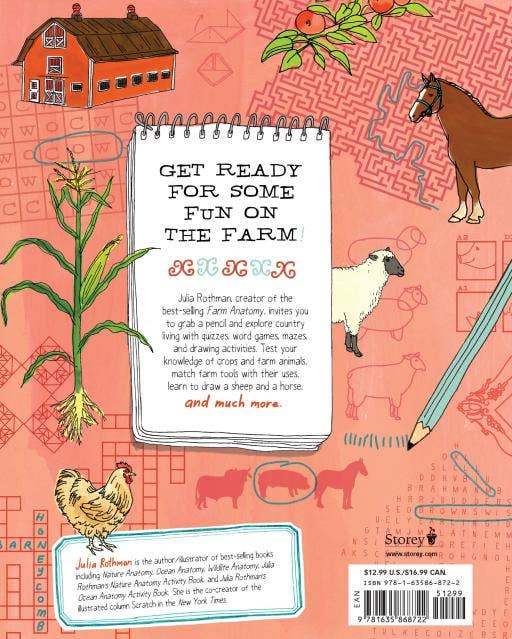 Farm Anatomy Activity Book: Trade Paperback