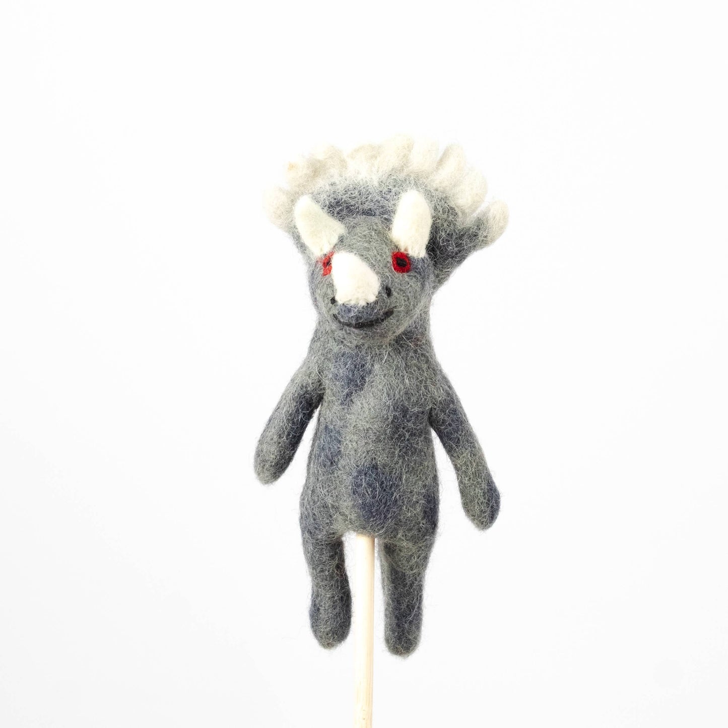 Finger Puppets - Dinosaur - Brown, Gray and Green