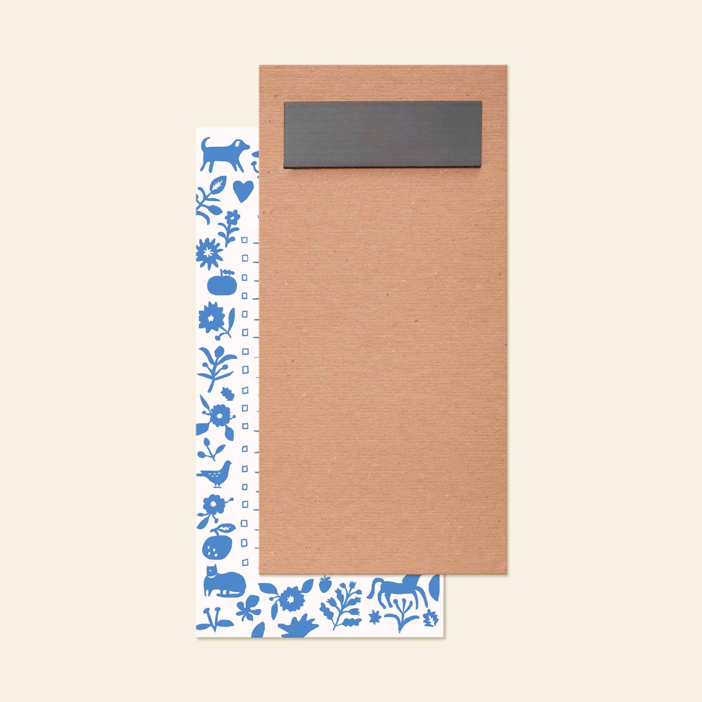 Blue Folk Notepad – Blue To-Do List Pad | Magnetic List Pad
