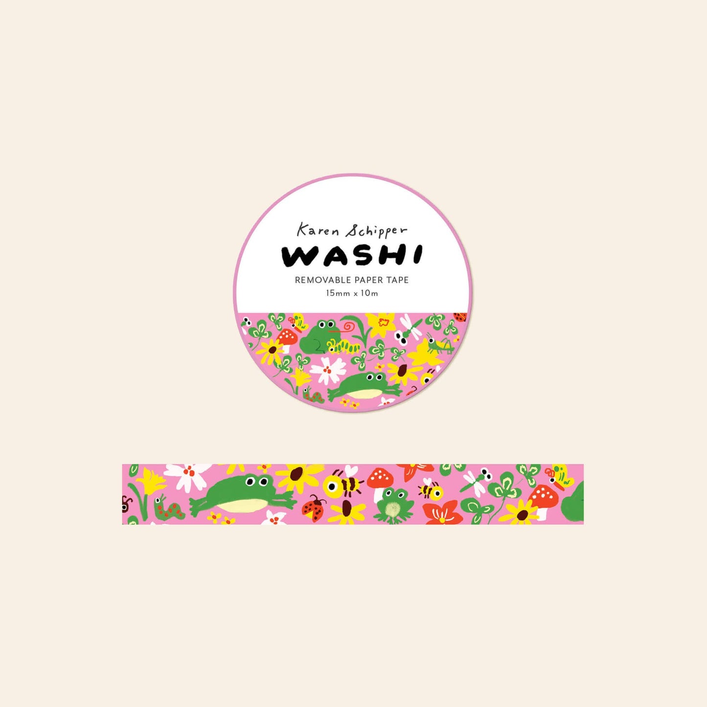Garden Toad Washi Tape – Frog Craft Tape | Cute Planner Tape