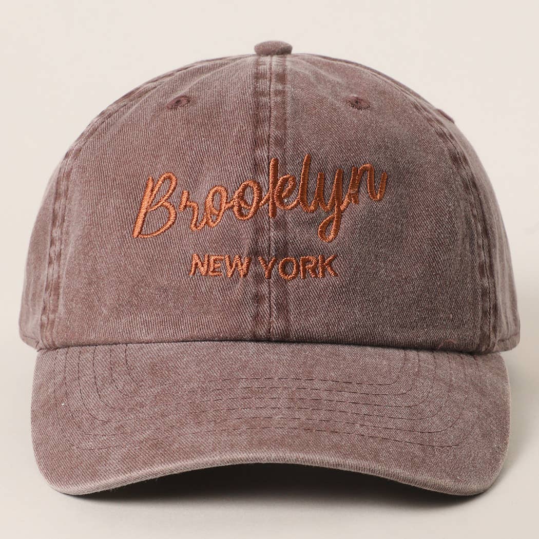 Custom Pigment Washed Hat – City & State Embroidery