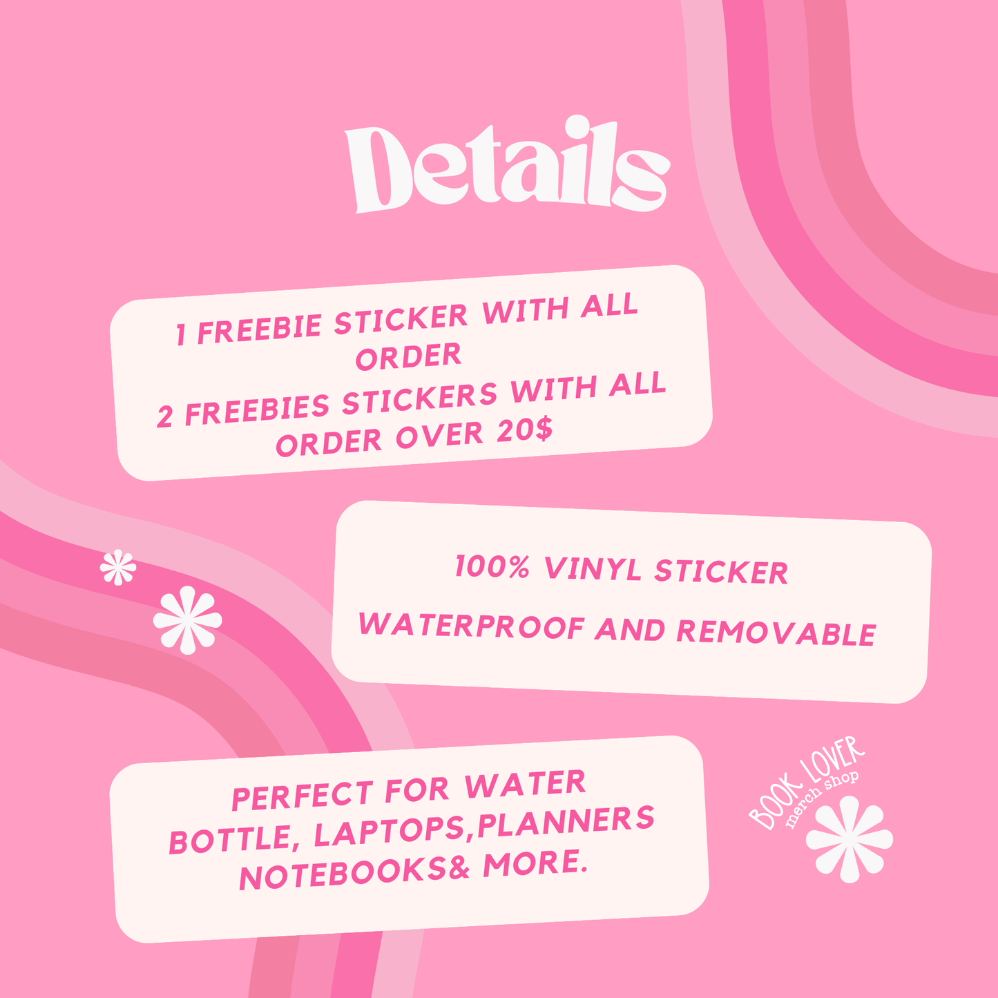 A Book A Day Keeps My Anxiety Away Stickers / Trendy Reading: Matte 2''