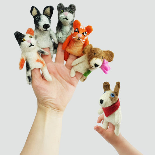 Finger Puppets - Cats and Dogs - Assorted
