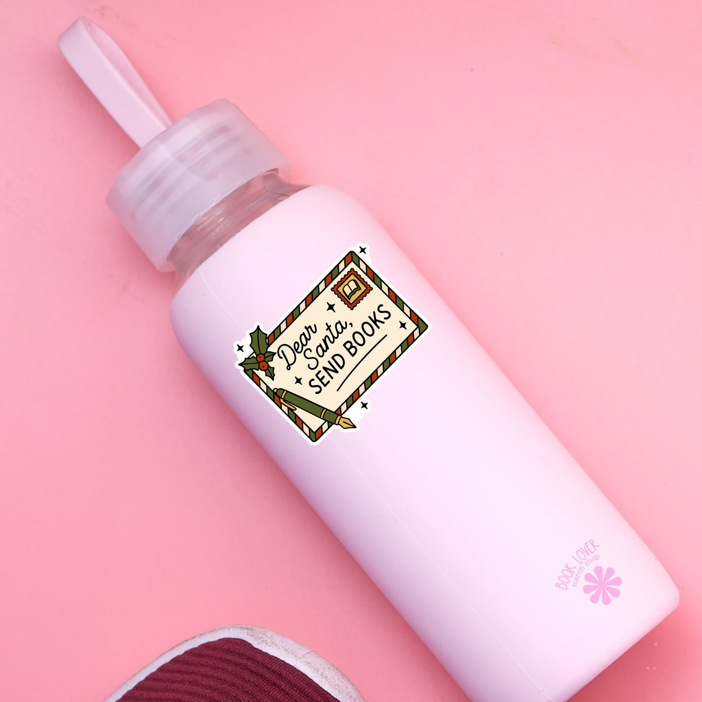 Dear Santa Send Books Stickers / Christmas Bookish Stickers: 2''