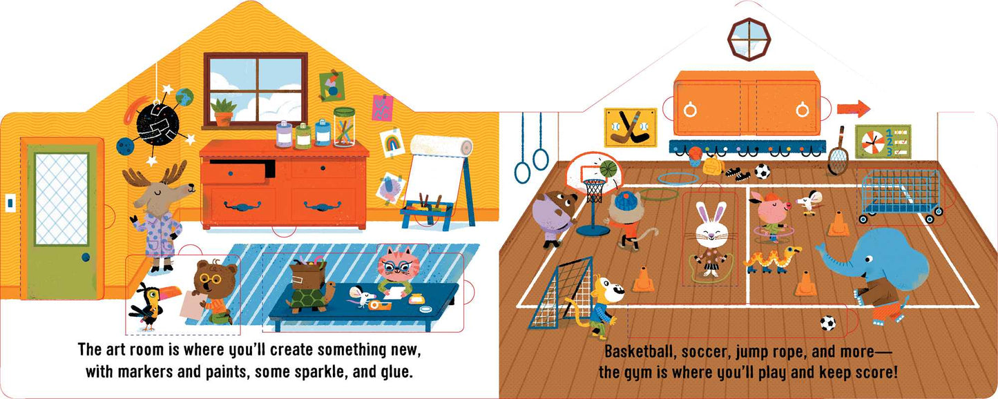Meet Your School! by Cindy Jin: Board Books; 12 pages / English