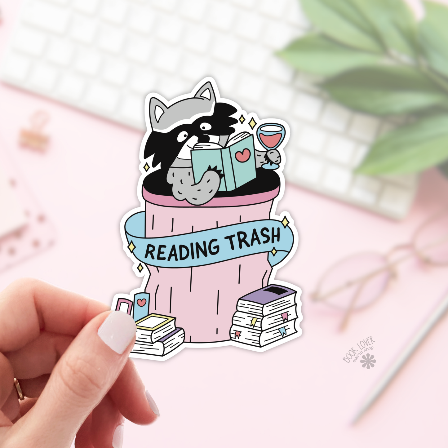 Reading Trash Stickers / Bookish Stickers / Book Lover Gift : 2''