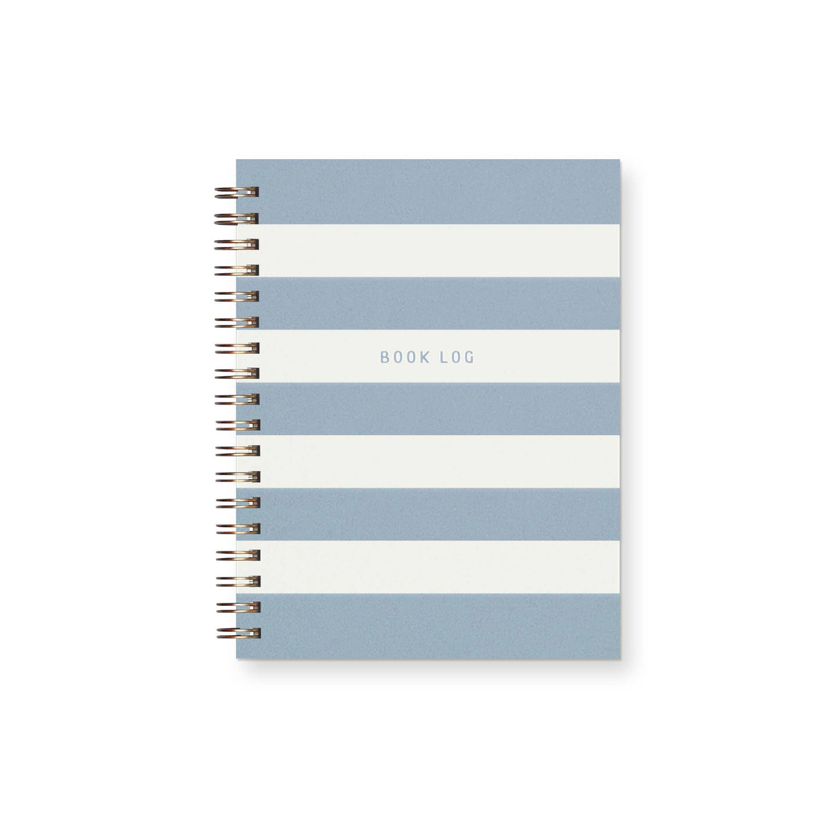 Striped Book Log Reading Journal: Aloe Cover | White Ink