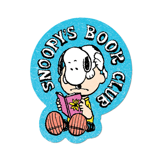 Snoopy's Book Club - Die-Cut Sticker (reading)