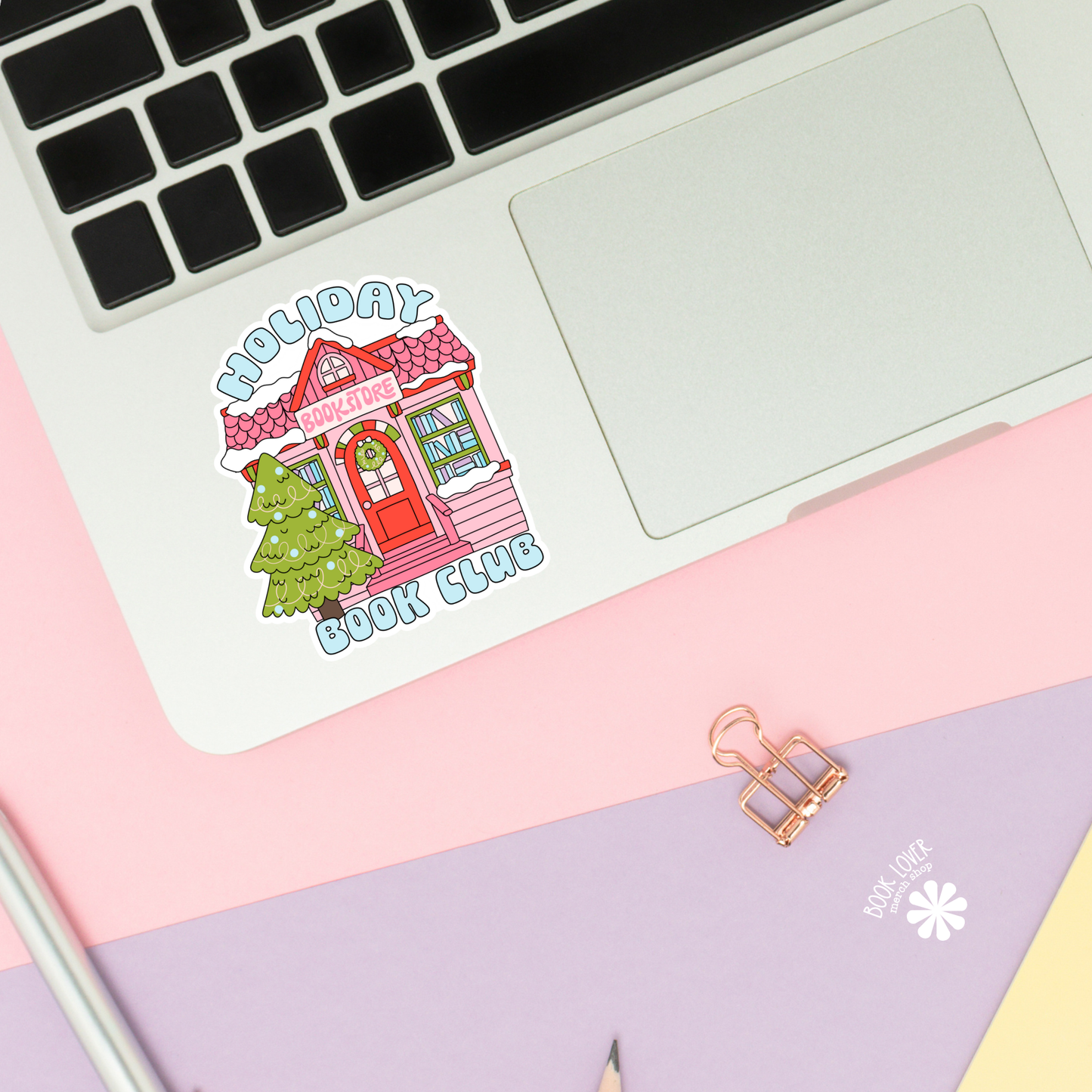 Holiday Bookstore Book Club Stickers / Christmas Bookish: 2''